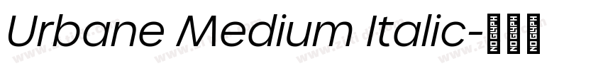 Urbane Medium Italic字体转换